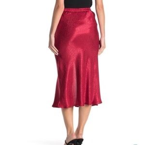 Silk burgundy skirt